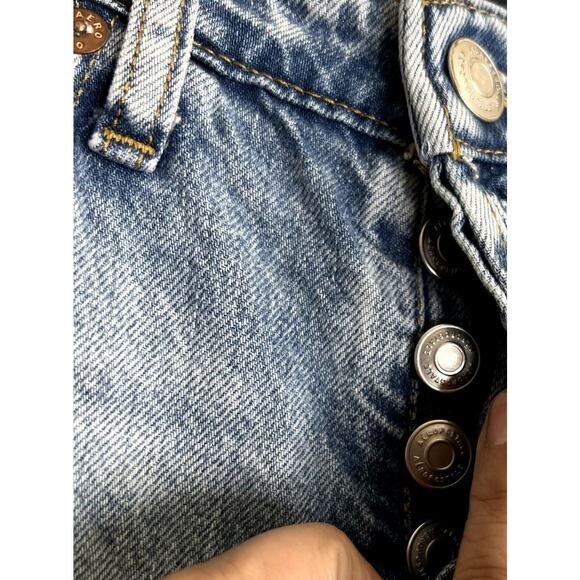 Aero Boyfriend Denim Jeans Women 6 Blue Distressed Button Fly Destroyed 90s Y2K - Picture 9 of 9